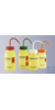 Wash bottle, wide neck, PE-LD, yellow, capacity 250 ml, without print, yellow Wash bottle, wide...